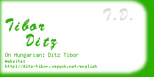tibor ditz business card